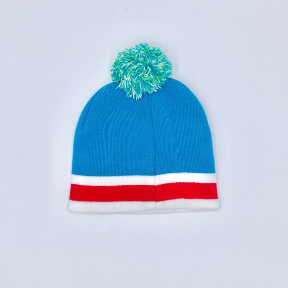 Peanuts Snoopy Charlie Brown Caroling Blue Pom Beanie Winter Hat Adult OSFM - Picture 3 of 5